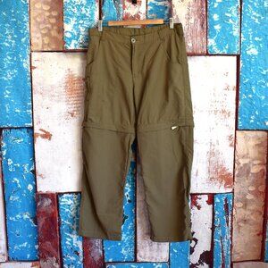 Men's White Sierra Convertible Pants Zip Off Lightweight Hiking Outdoor LARGE